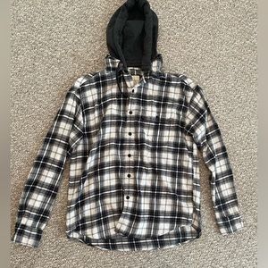 Women’s American Eagle Flannel Shirt with Hoodie